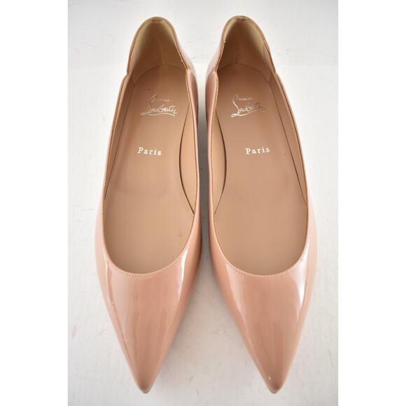 Christian Louboutin Hot Chickita Flat Blush Nude Patent Ballet Ballerina 39.5 - Picture 6 of 15